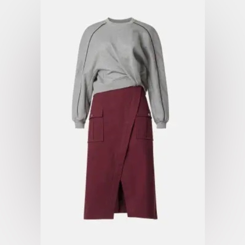 3.1 Phillip Lim Long Sleeve Draped Knit Dress, S